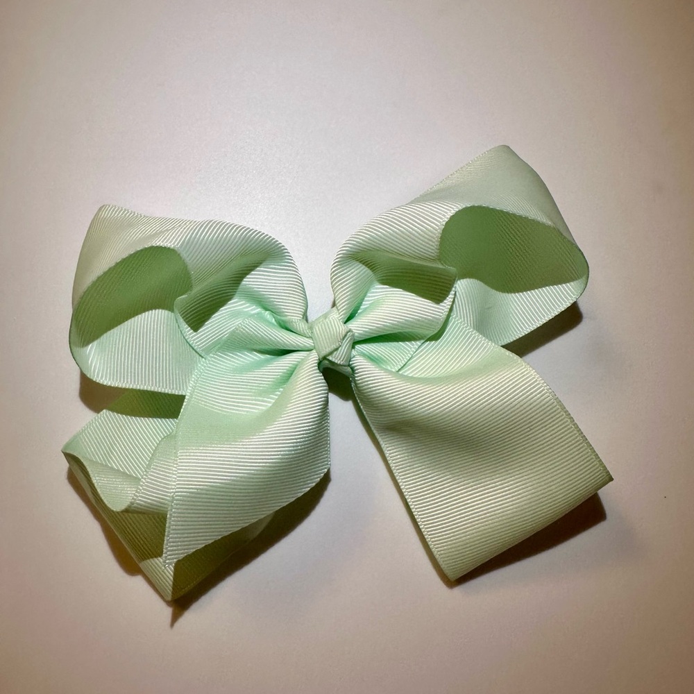 Mint Green 5” Hair Bow with Alligator Clip